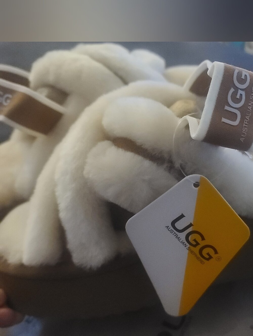 UGG Womens Shearling Slide Sandals